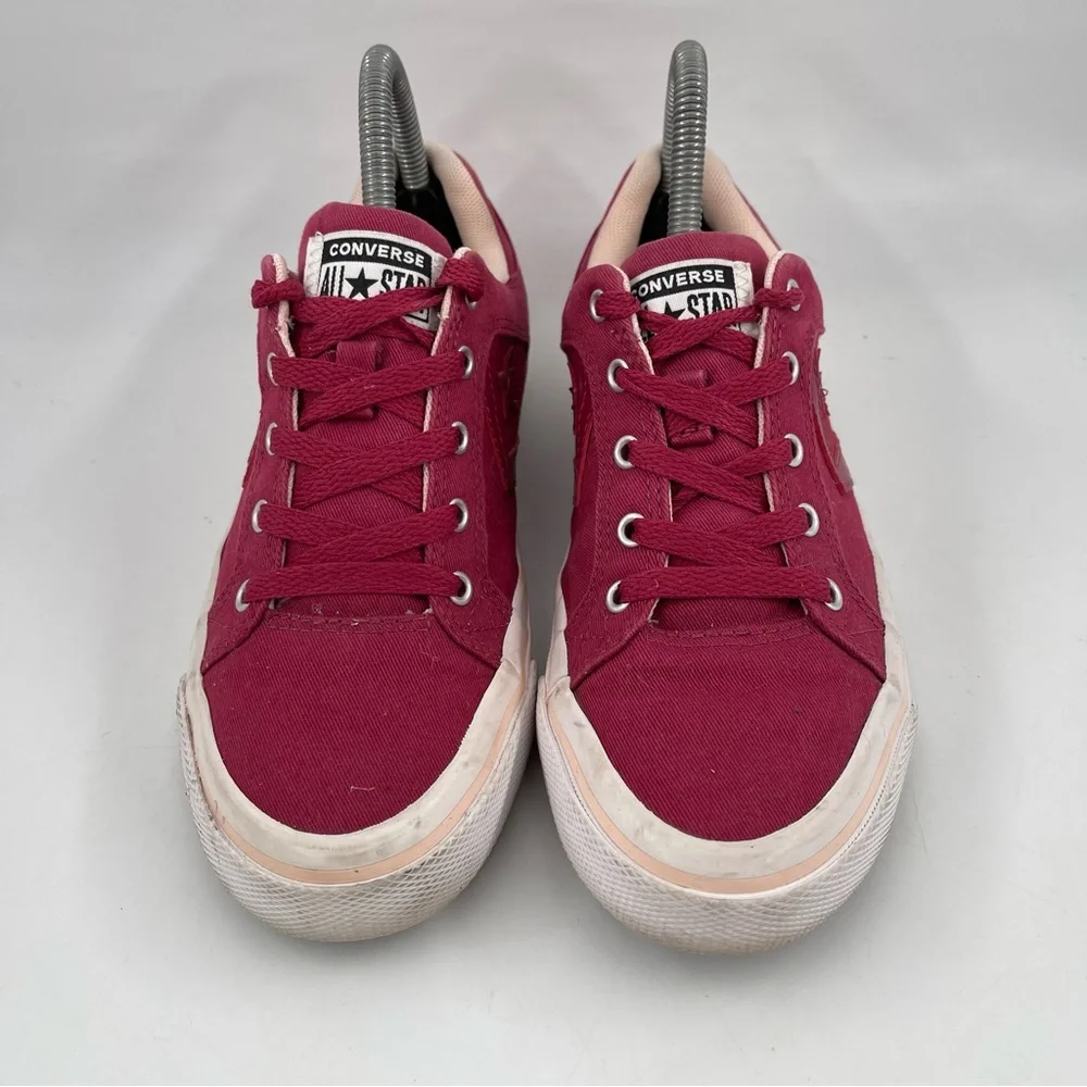 Converse Women’s El Distrito OX - SZ 7 - Red Athletic Canvas Shoe Sneaker